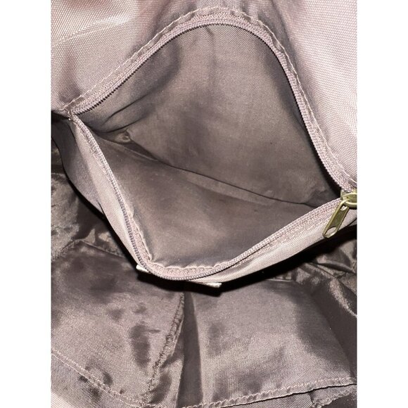 BOC Brown Faux Leather Double Handles Top Zipper Stitched Tote Bag - Picture 16 of 16